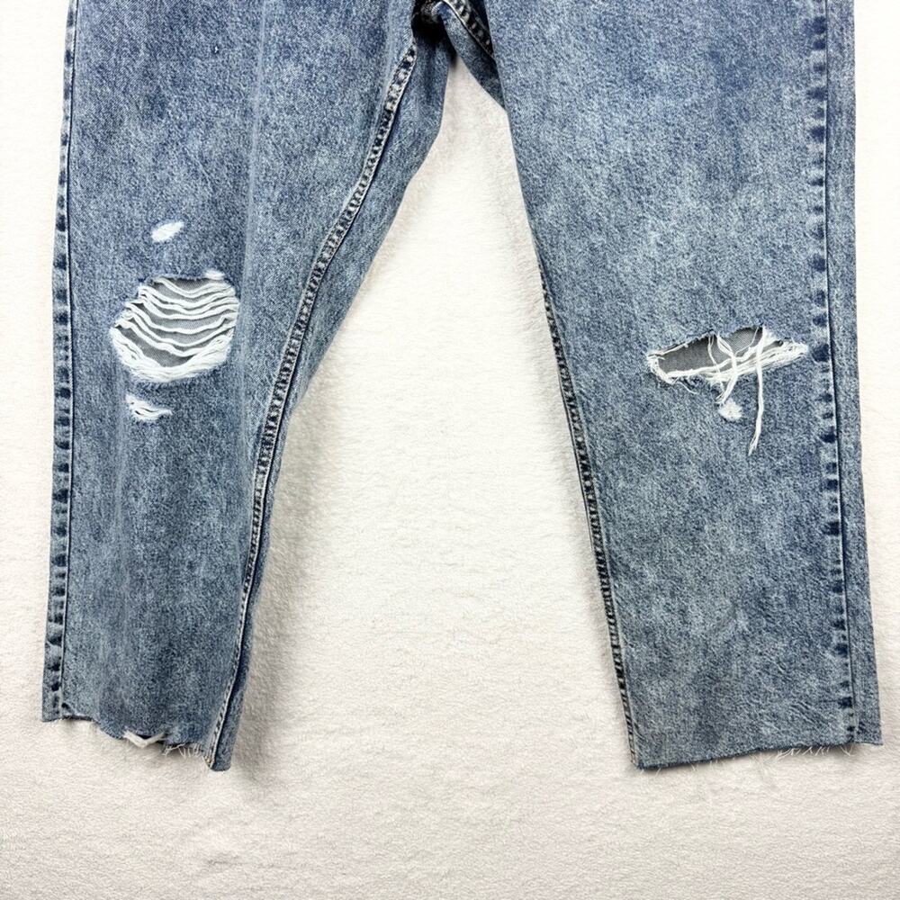 NWT FP We The Free Georgine CRVY Distressed Mom Jean in West End Blue Plus Sz 35 - Picture 9 of 15